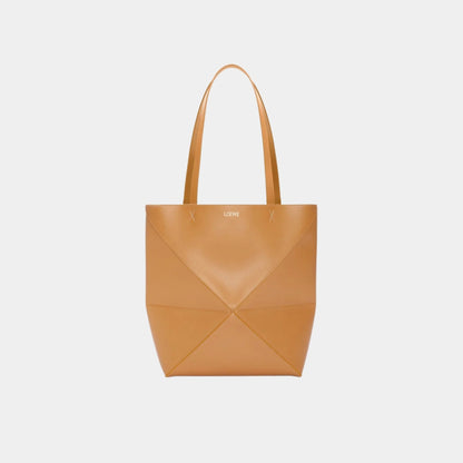 Medium Puzzle Fold Tote In Shiny Calfskin