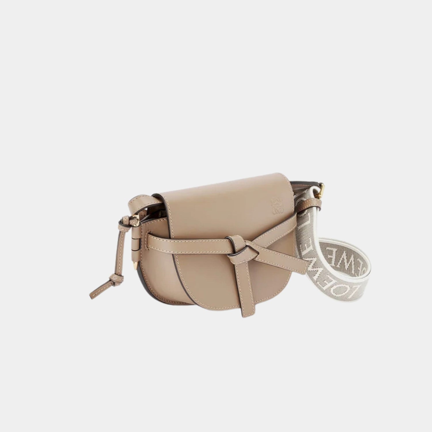 Mini Gate Dual Bag Soft Calf Leather and Jacquard