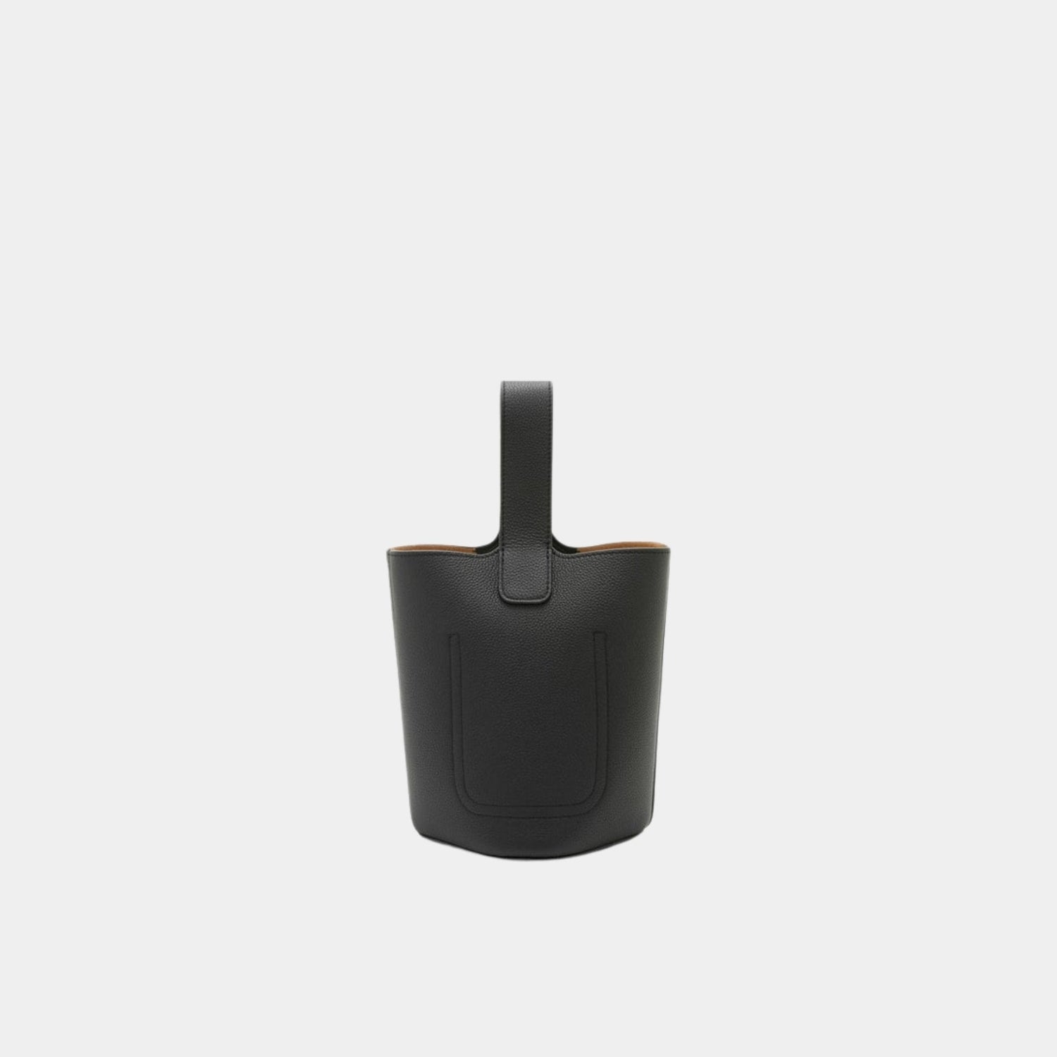 Mini Pebble Bucket Bag In Soft Grained Calfskin