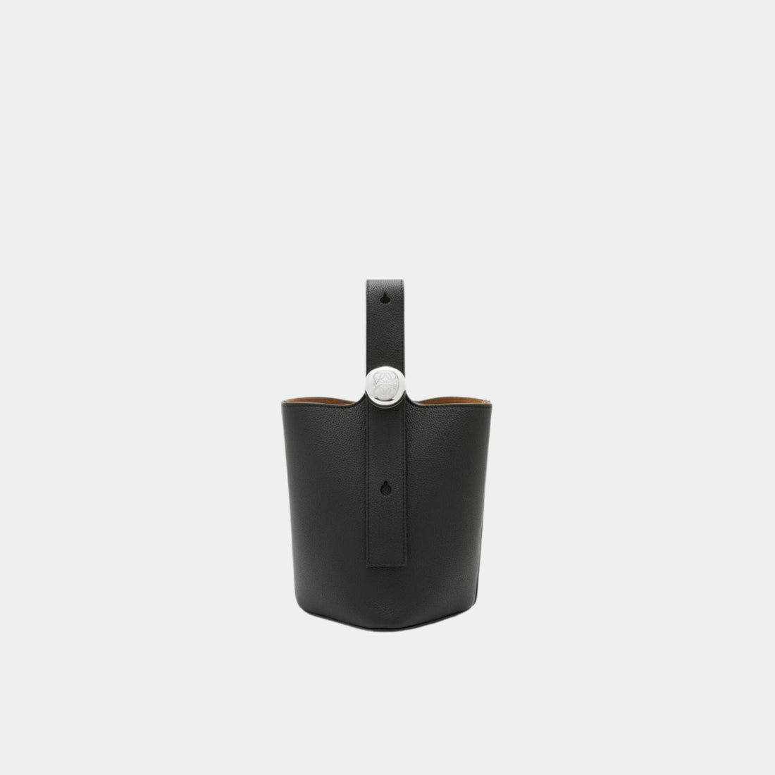 Mini Pebble Bucket Bag In Soft Grained Calfskin