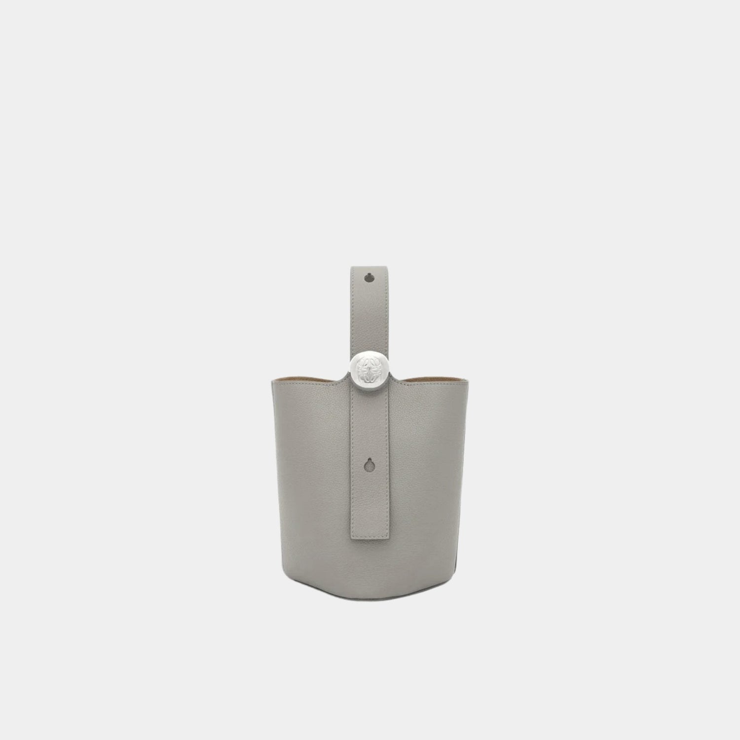 Mini Pebble Bucket Bag In Soft Grained Calfskin