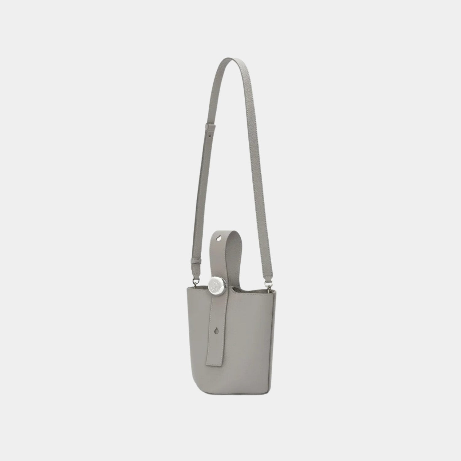 Mini Pebble Bucket Bag In Soft Grained Calfskin