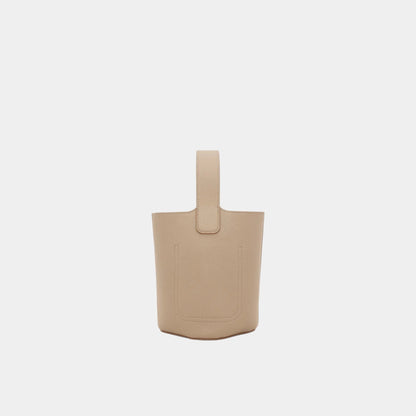 Mini Pebble Bucket Bag In Soft Grained Calfskin