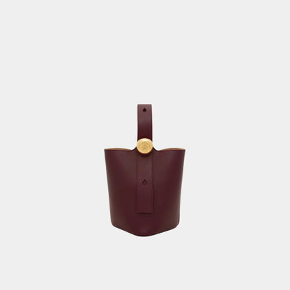 Mini Pebble Bucket In Smooth Calfskin