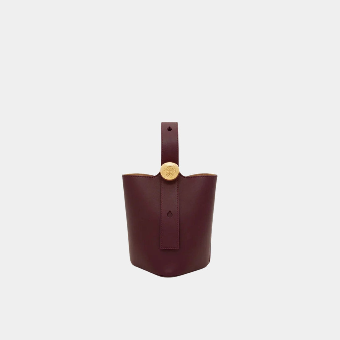 Mini Pebble Bucket In Smooth Calfskin