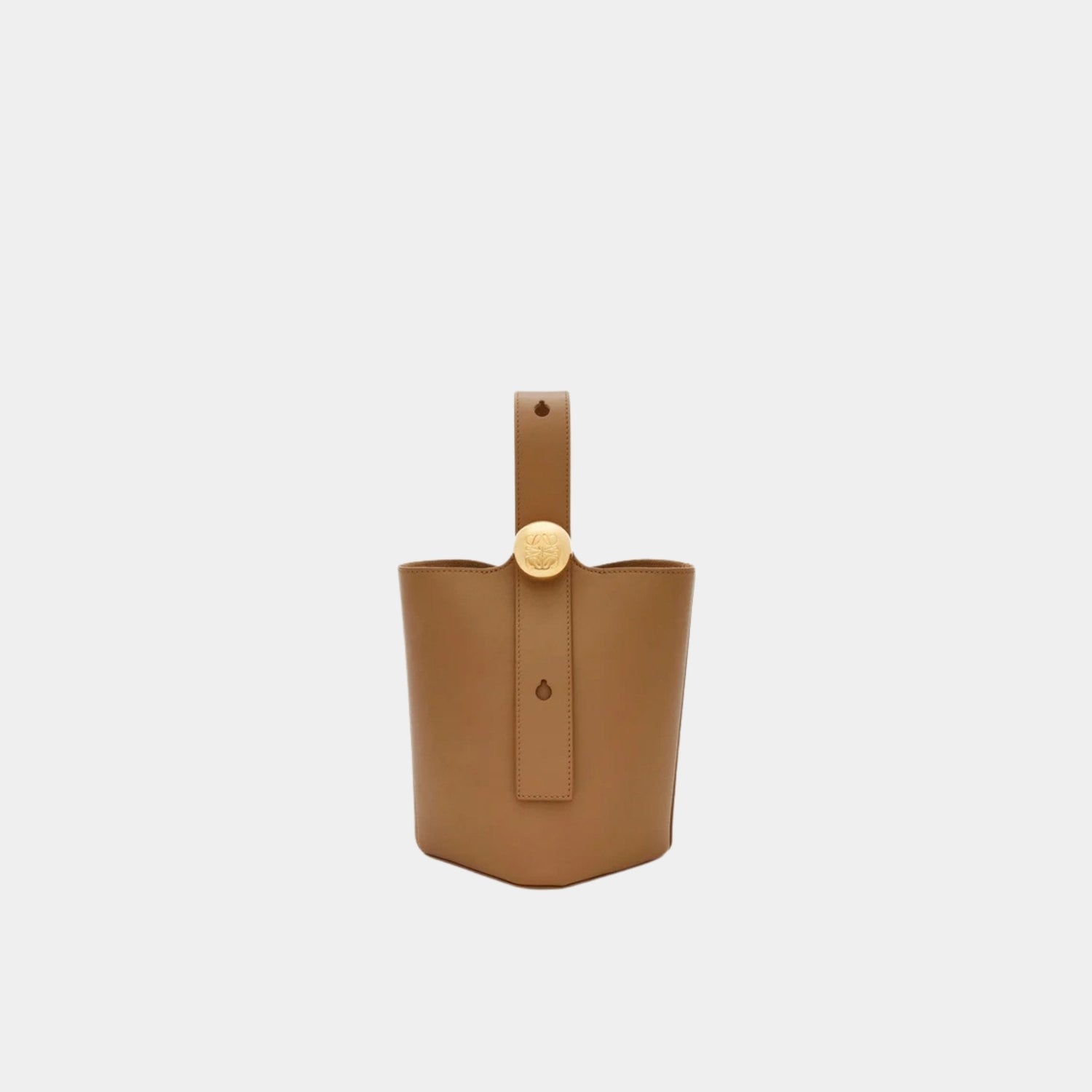 Mini Pebble Bucket In Smooth Calfskin