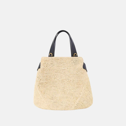 Mini Punch Hole Shopper in Raffia