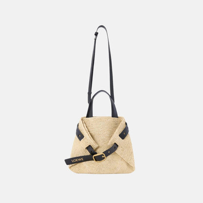Mini Punch Hole Shopper in Raffia