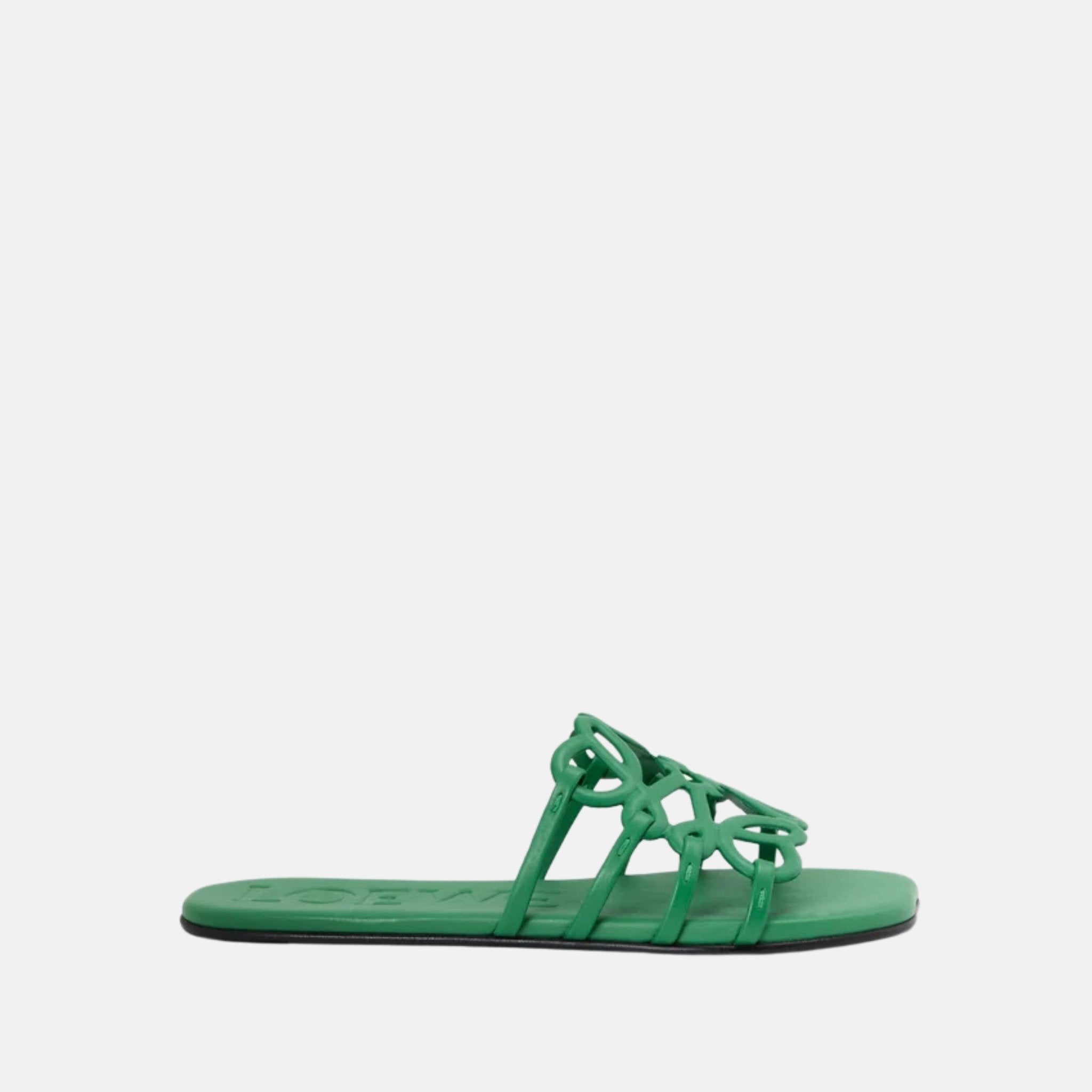 Petal Anagram Slide In Soft Calfskin