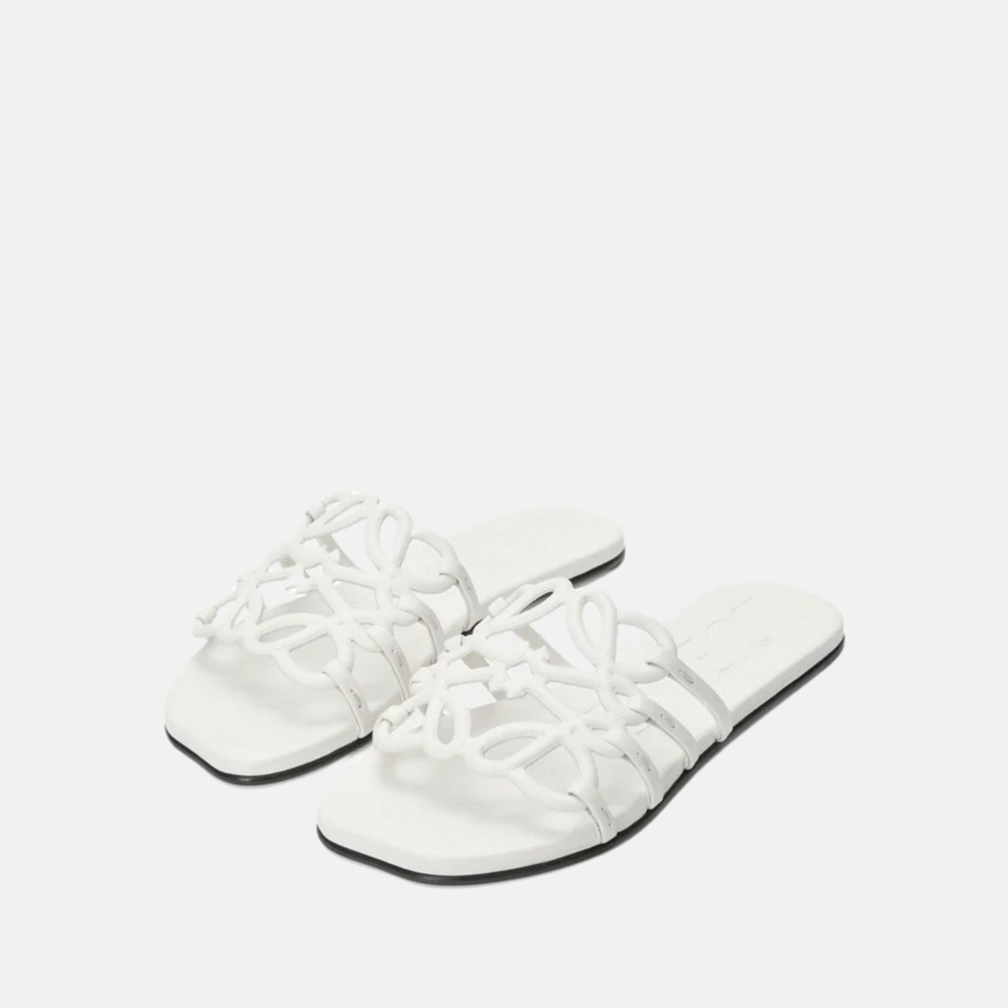 Petal Anagram Slide In Soft Calfskin