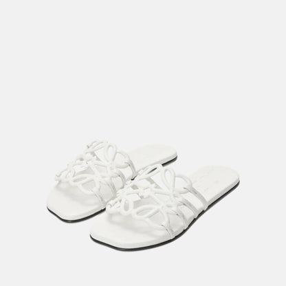 Petal Anagram Slide In Soft Calfskin