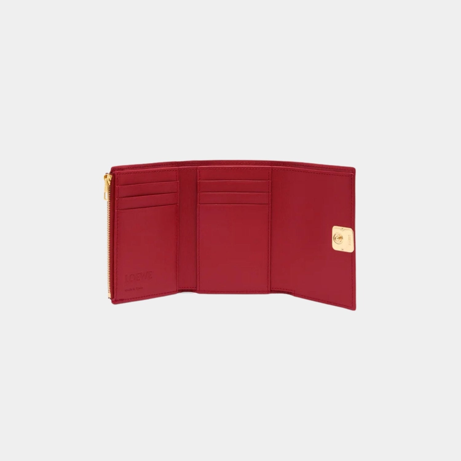 Puffer Anagram Small Vertical Wallet In Shiny Nappa Calfskin