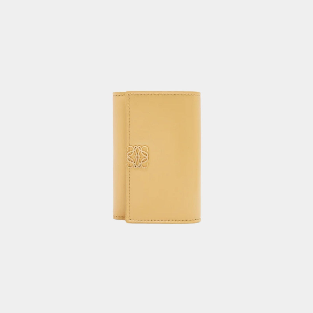 Puffer Anagram Small Vertical Wallet In Shiny Nappa Calfskin