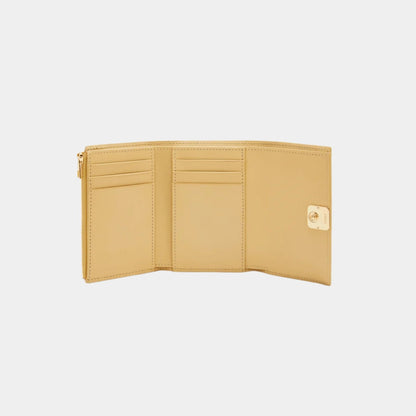 Puffer Anagram Small Vertical Wallet In Shiny Nappa Calfskin