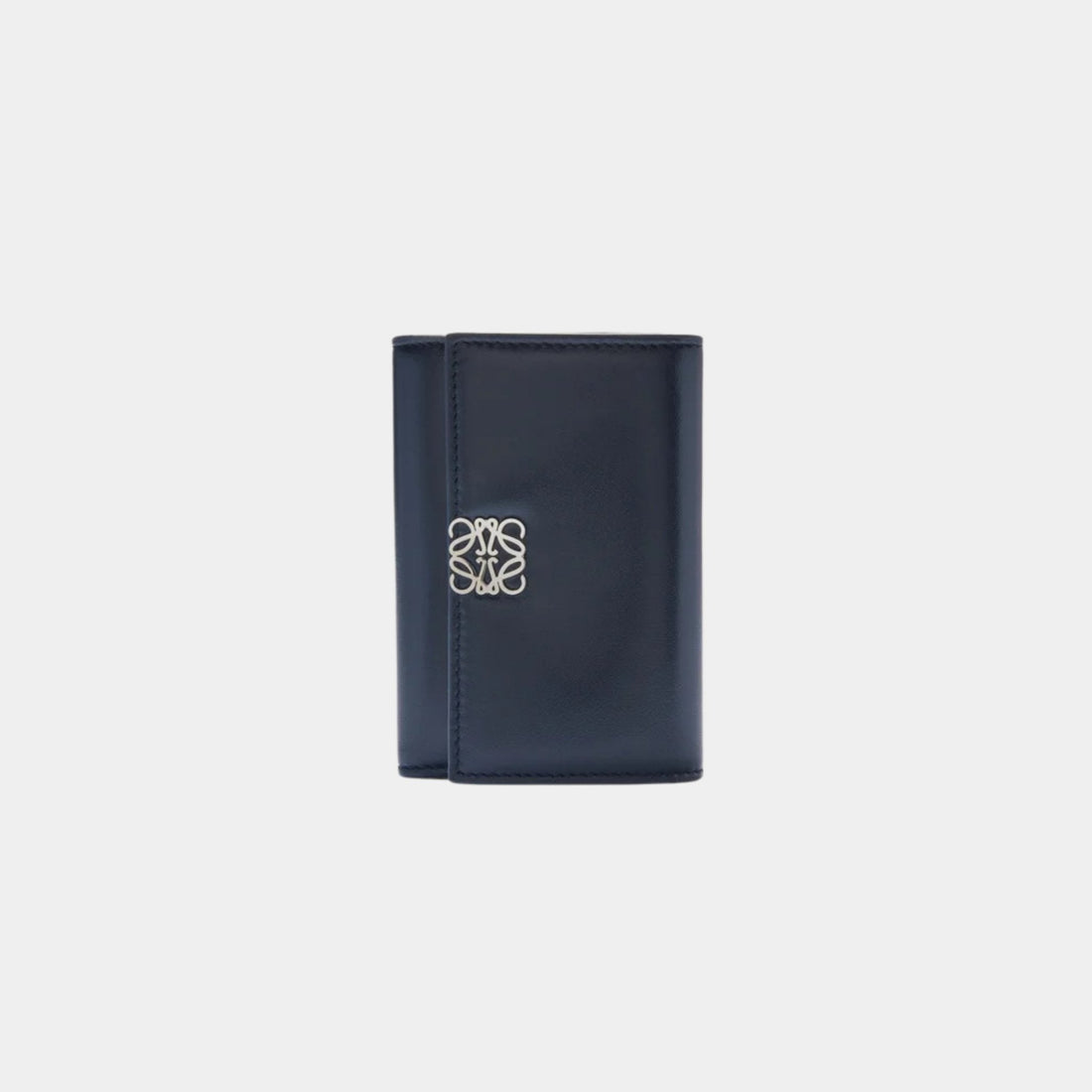 Puffer Anagram Small Vertical Wallet In Shiny Nappa Calfskin