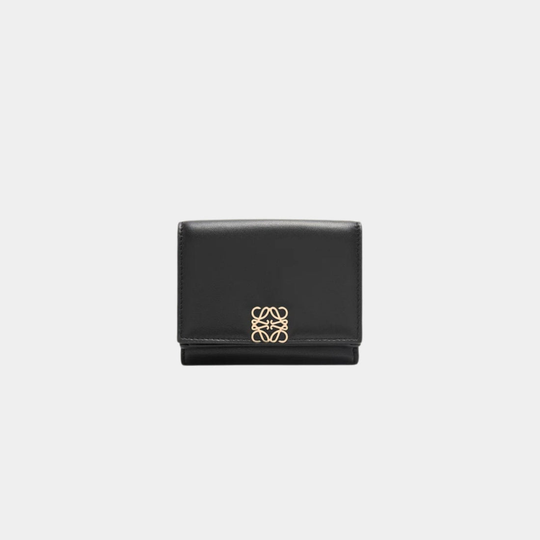 Puffer Anagram Trifold Wallet In Shiny Nappa Calfskin