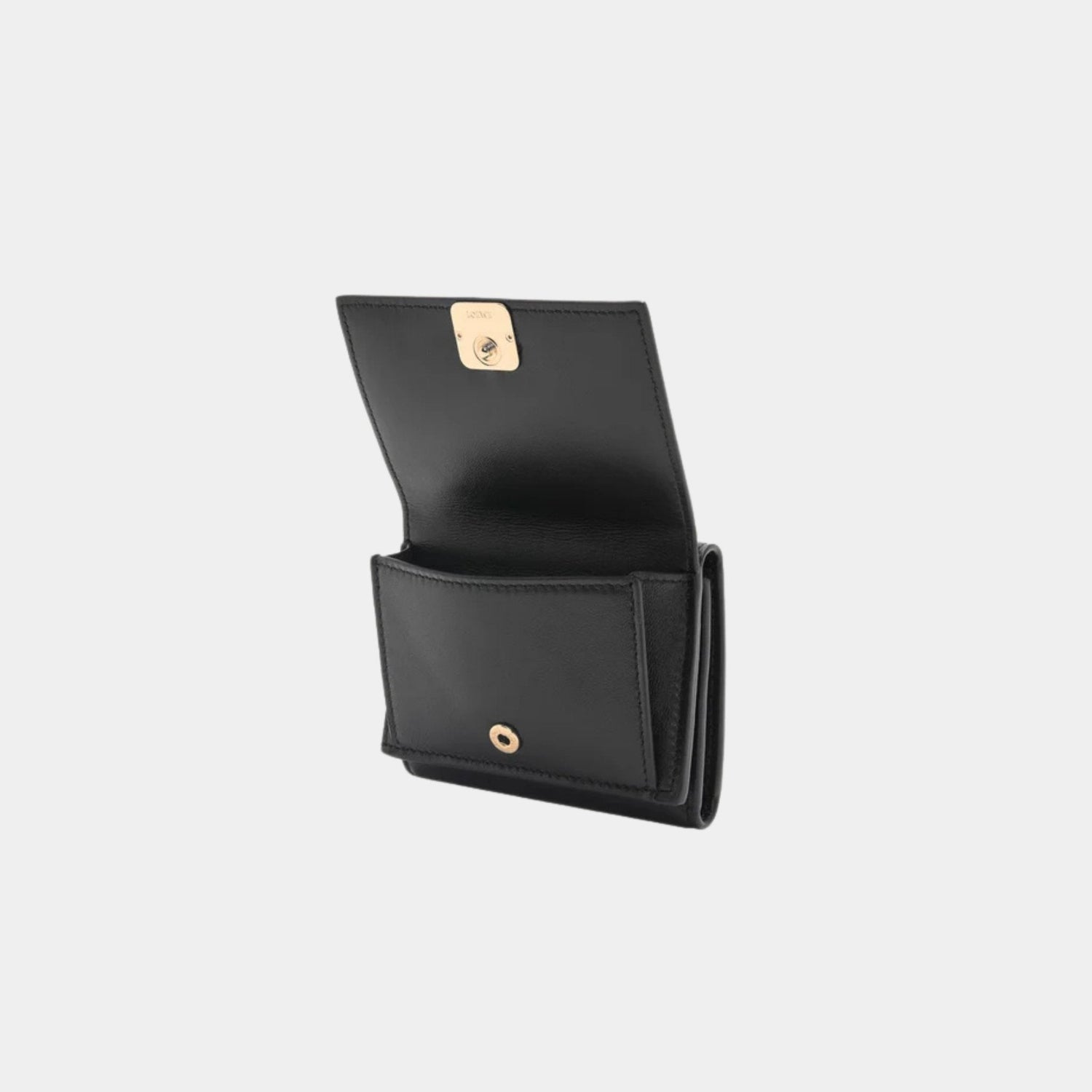 Puffer Anagram Trifold Wallet In Shiny Nappa Calfskin