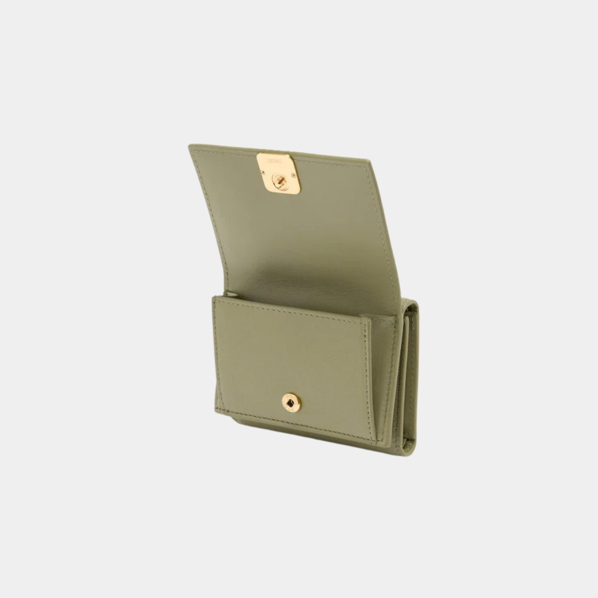 Puffer Anagram Trifold Wallet In Shiny Nappa Calfskin