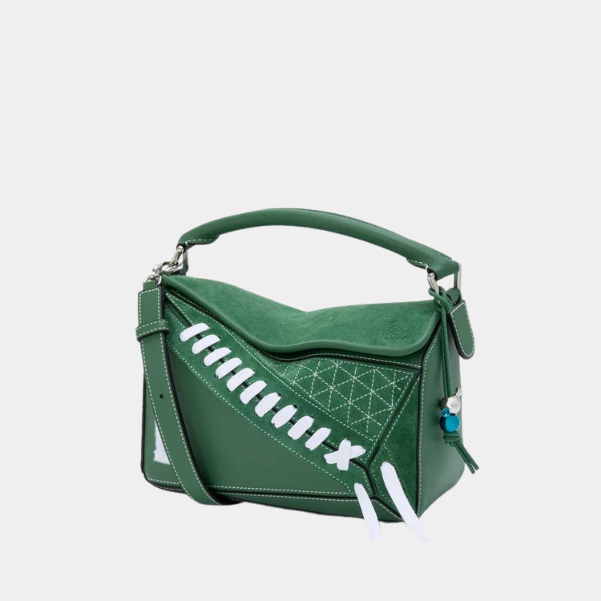 Puzzle 10 Varsity Re-edition Bag in Calfskin and Suede