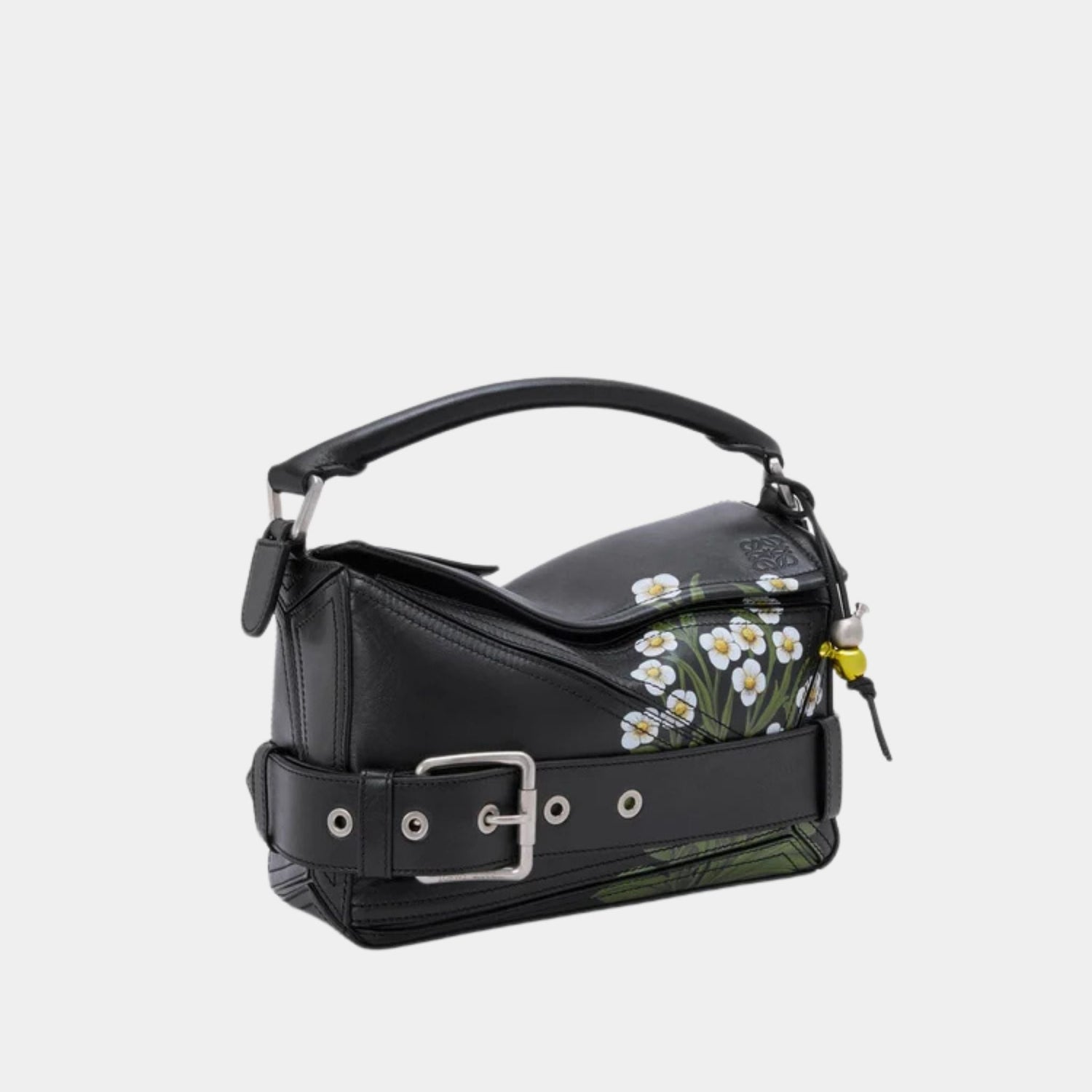 Puzzle 10 William Morris Re-edition Bag in Shiny Calfskin