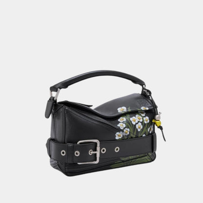 Puzzle 10 William Morris Re-edition Bag in Shiny Calfskin