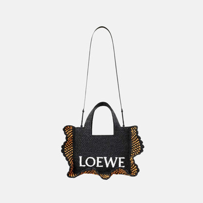 Small Font Tote in Raffia