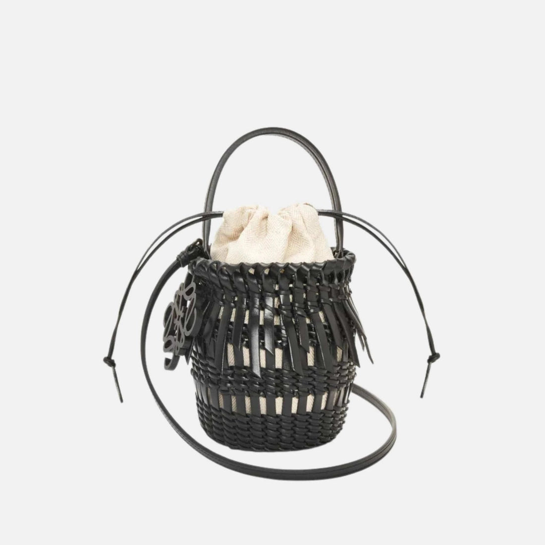 Small Fringe Bucket Bag in Calfskin