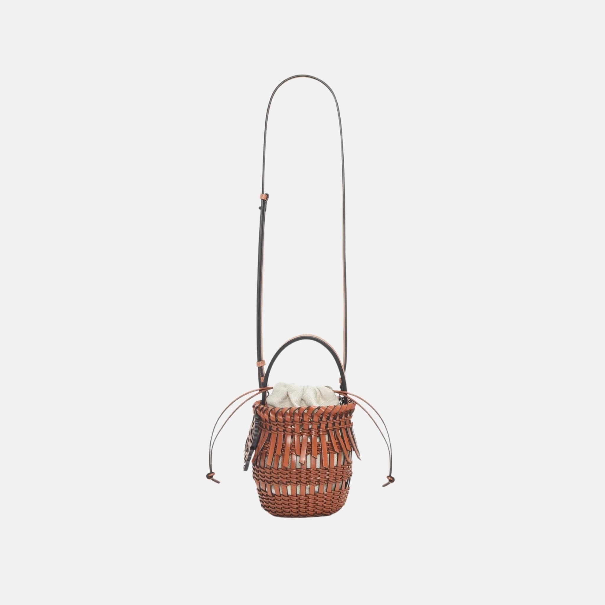 Small Fringe Bucket Bag in Calfskin