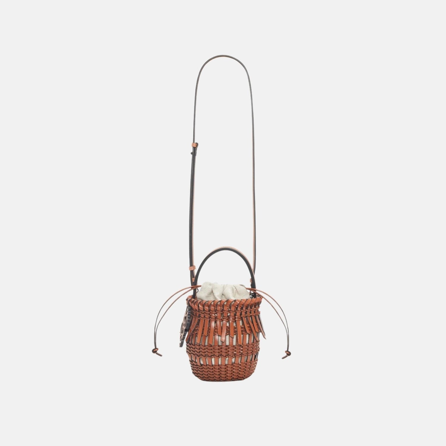 Small Fringe Bucket Bag in Calfskin
