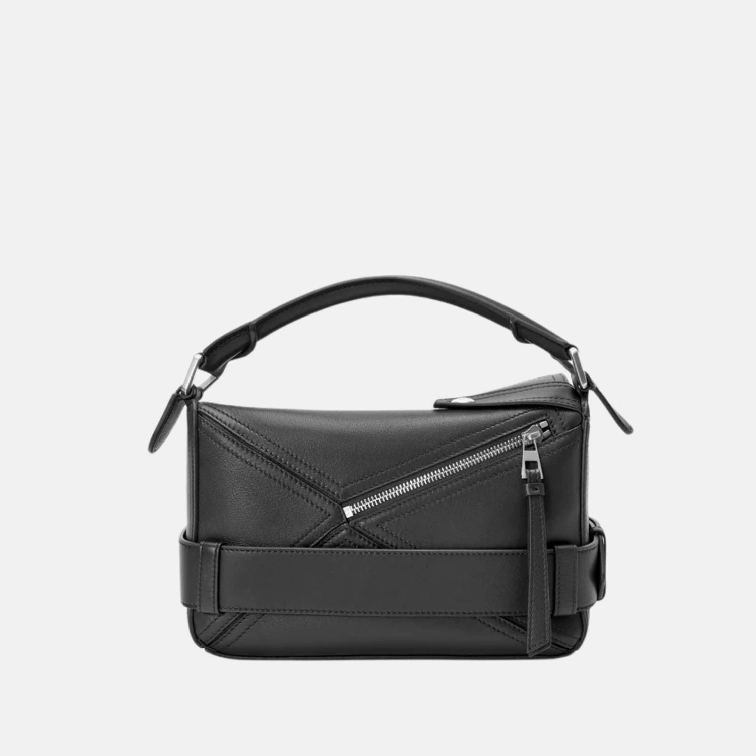 Small Puzzle Biker Bag in Shiny Calfskin