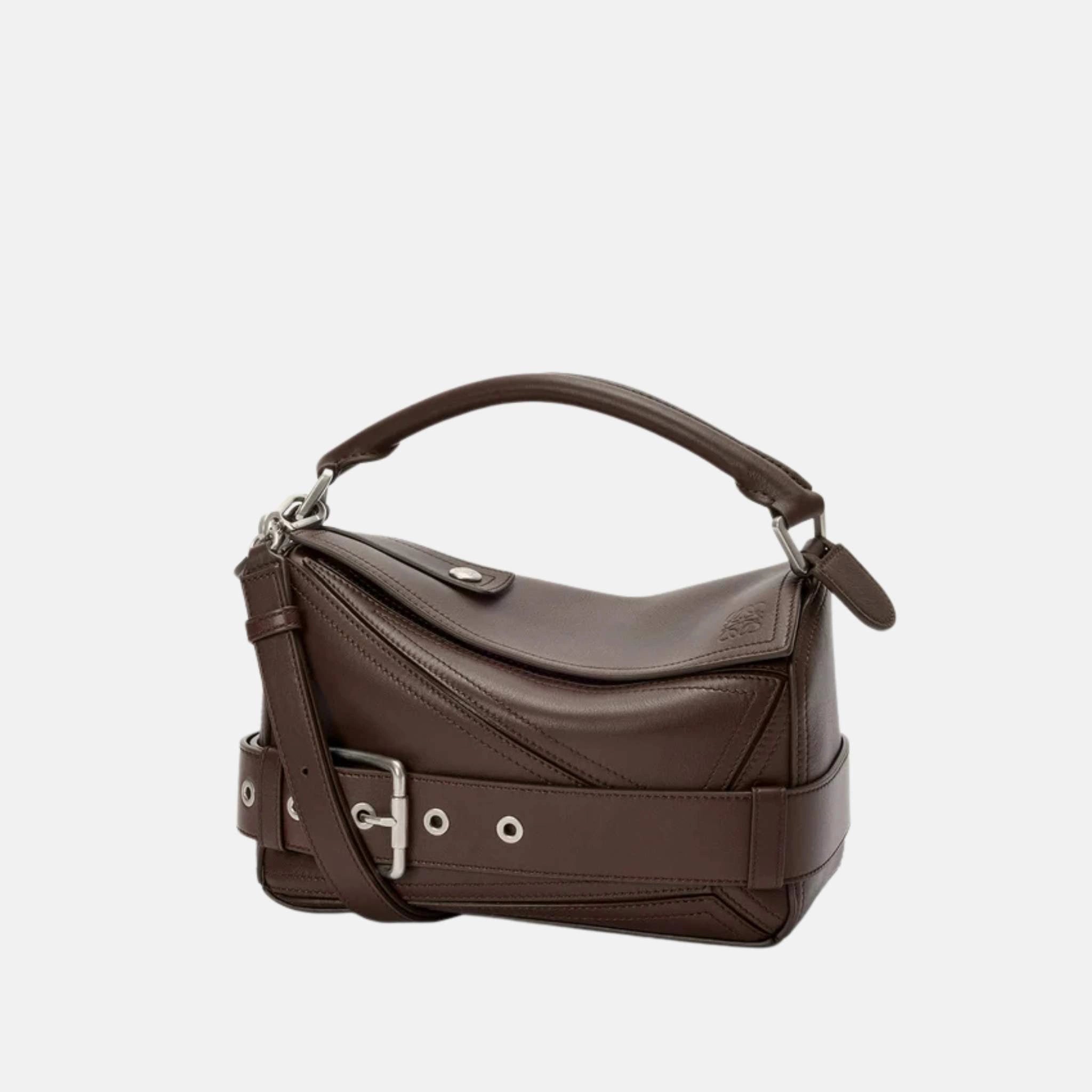 Small Puzzle Biker Bag in Shiny Calfskin
