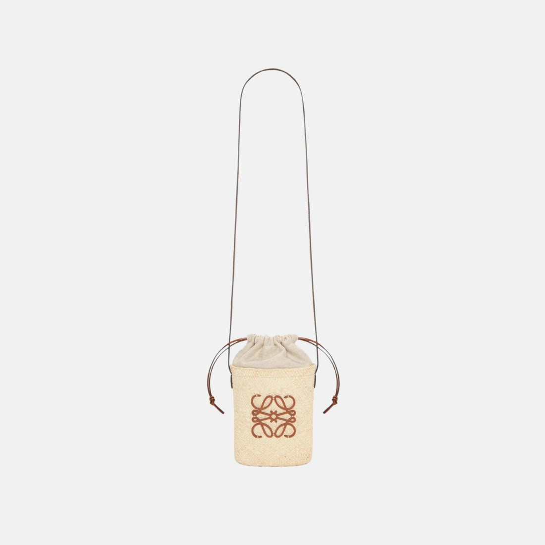 Square Pocket in Iraca Palm and Calfskin