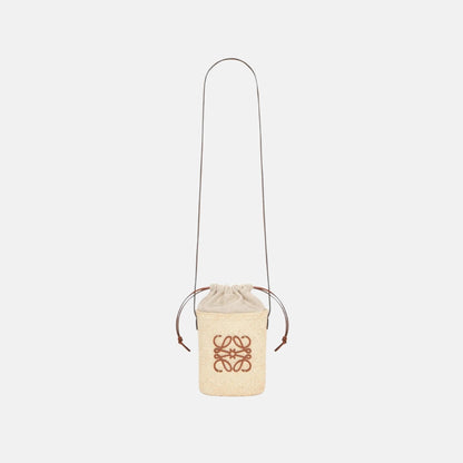 Square Pocket in Iraca Palm and Calfskin