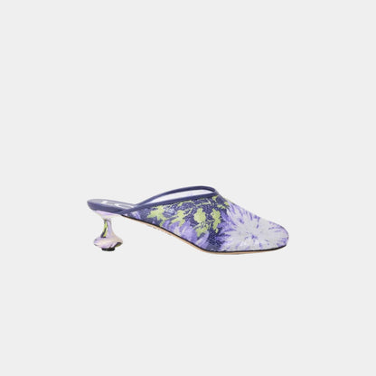 Toy Mule With Floral Print Sequins