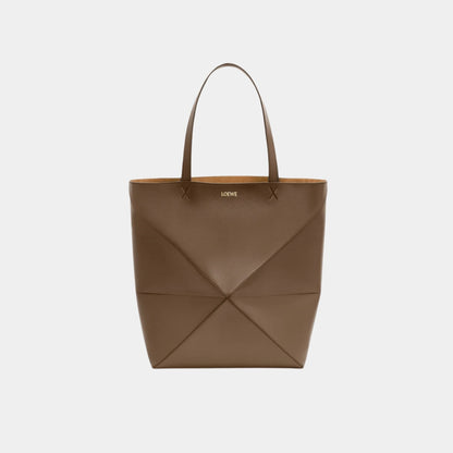 XL Puzzle Fold Tote Bag Shiny Calf Leather