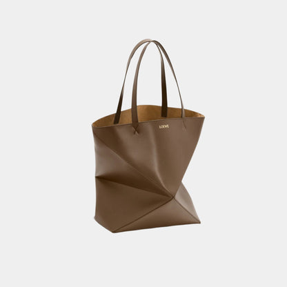 XL Puzzle Fold Tote Bag Shiny Calf Leather