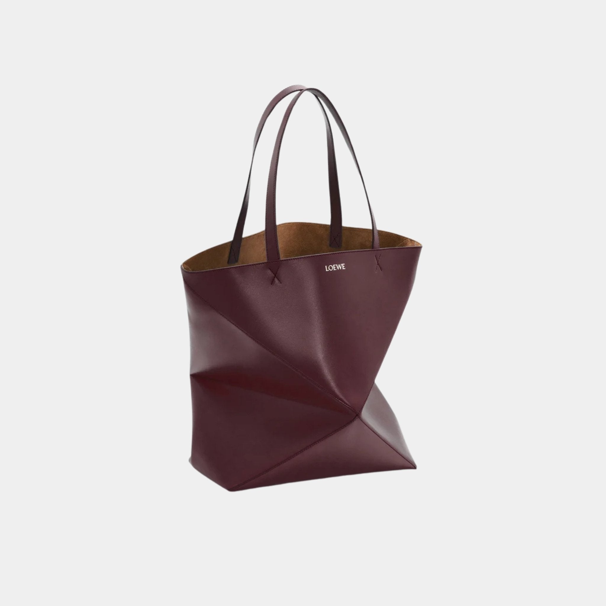 XL Puzzle Fold Tote Bag Shiny Calf Leather