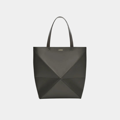 XL Puzzle Fold Tote Bag Shiny Calf Leather