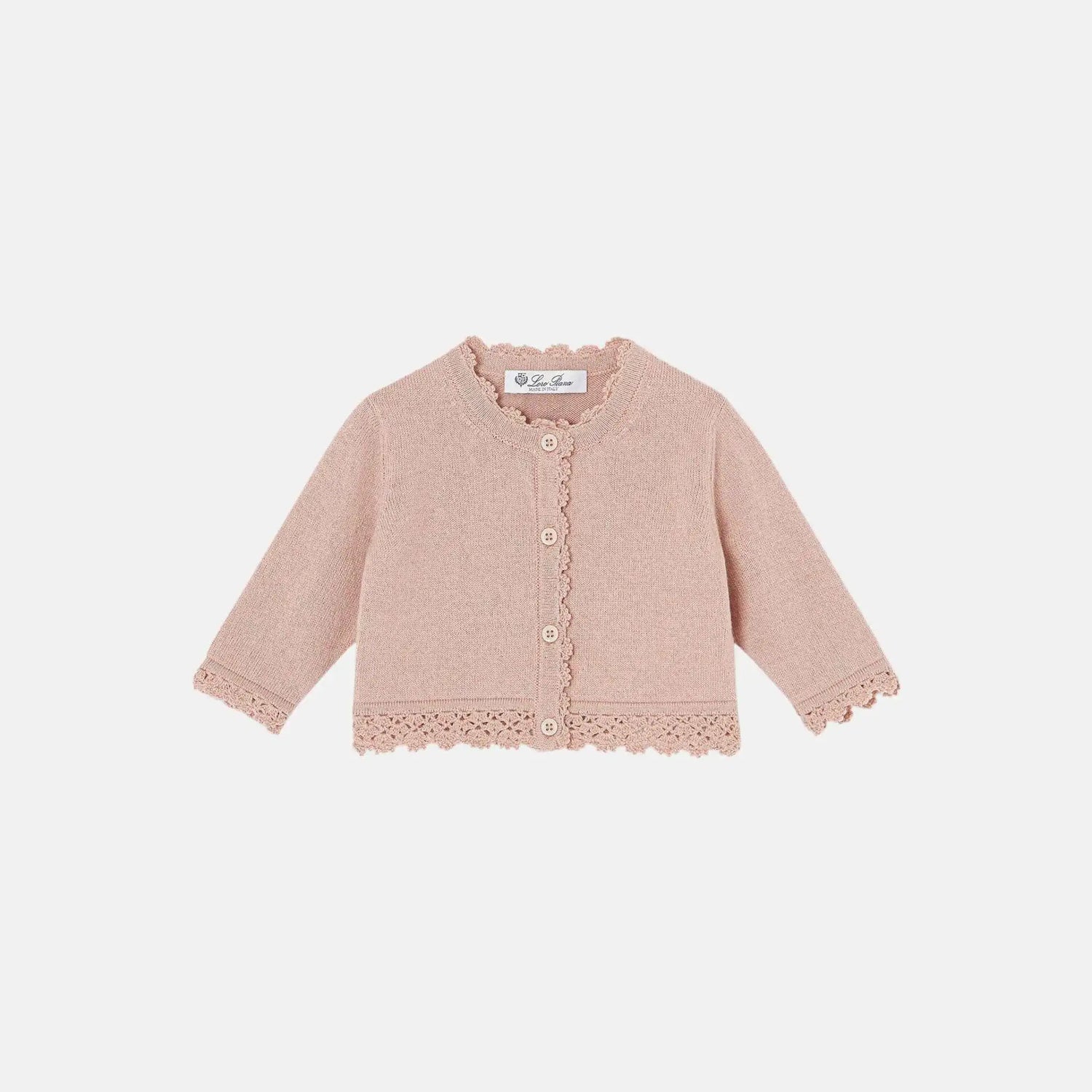 Baby Rosebud Cardigan Cashmere Cotton