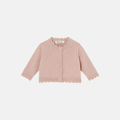 Baby Rosebud Cardigan Cashmere Cotton