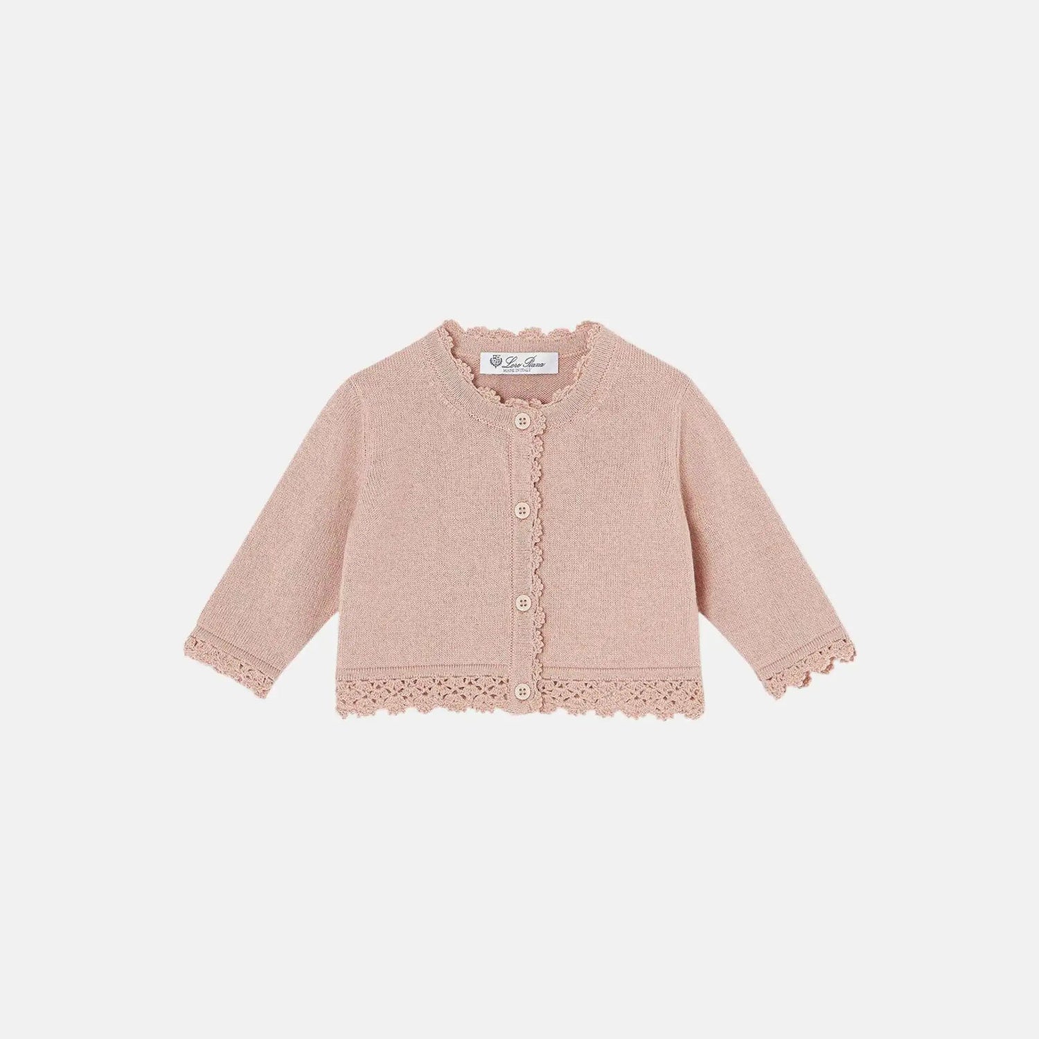 Baby Rosebud Cardigan Cashmere Cotton