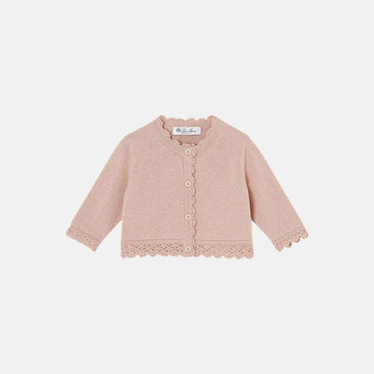Baby Rosebud Cardigan Cashmere Cotton