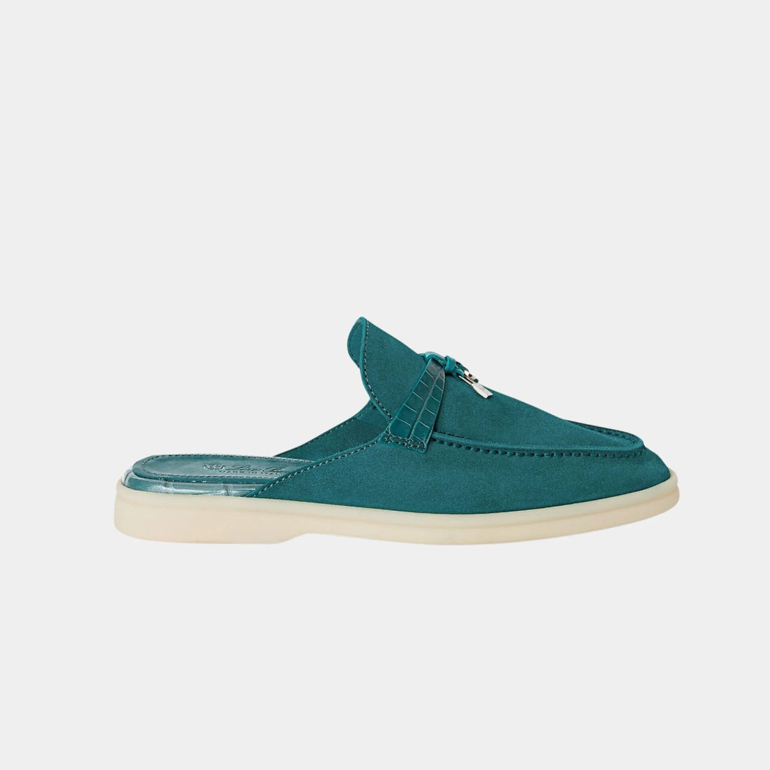 Charms Walk Babouche Loafer Suede With Alligator Saddles