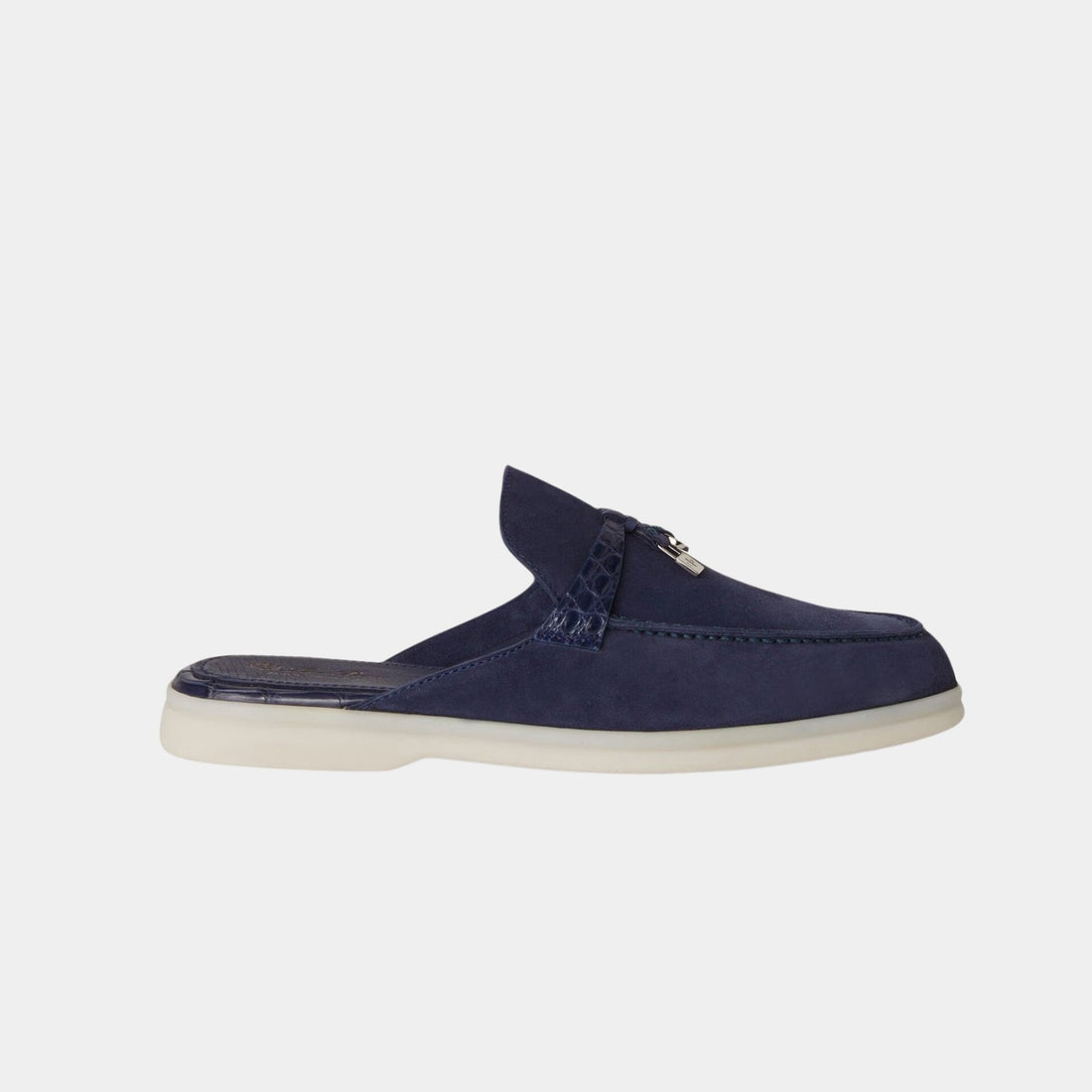 Charms Walk Babouche Loafer Suede With Alligator Saddles