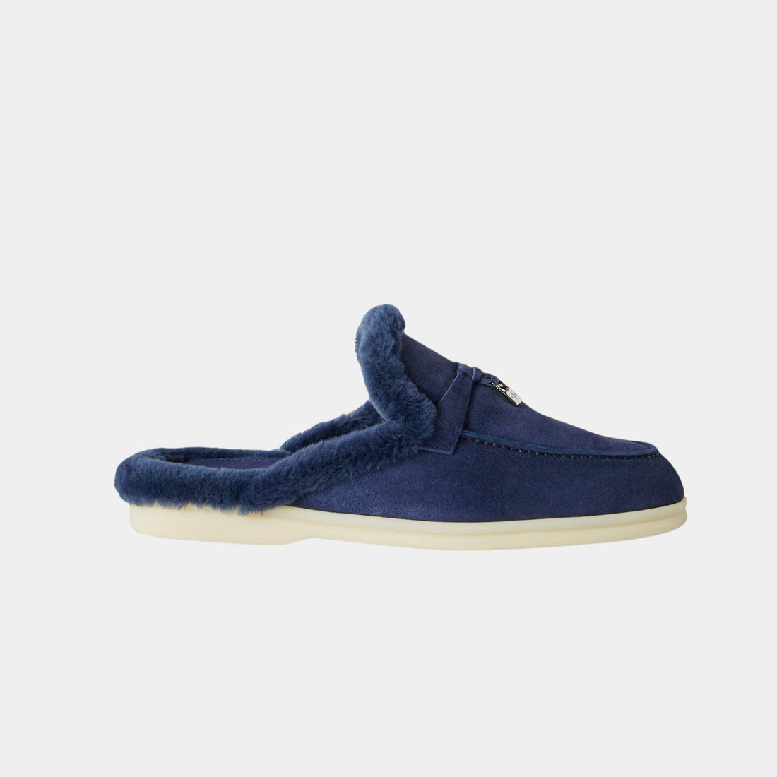 Charms Walk Babouche Suede Loafer With Soft Fur Lining