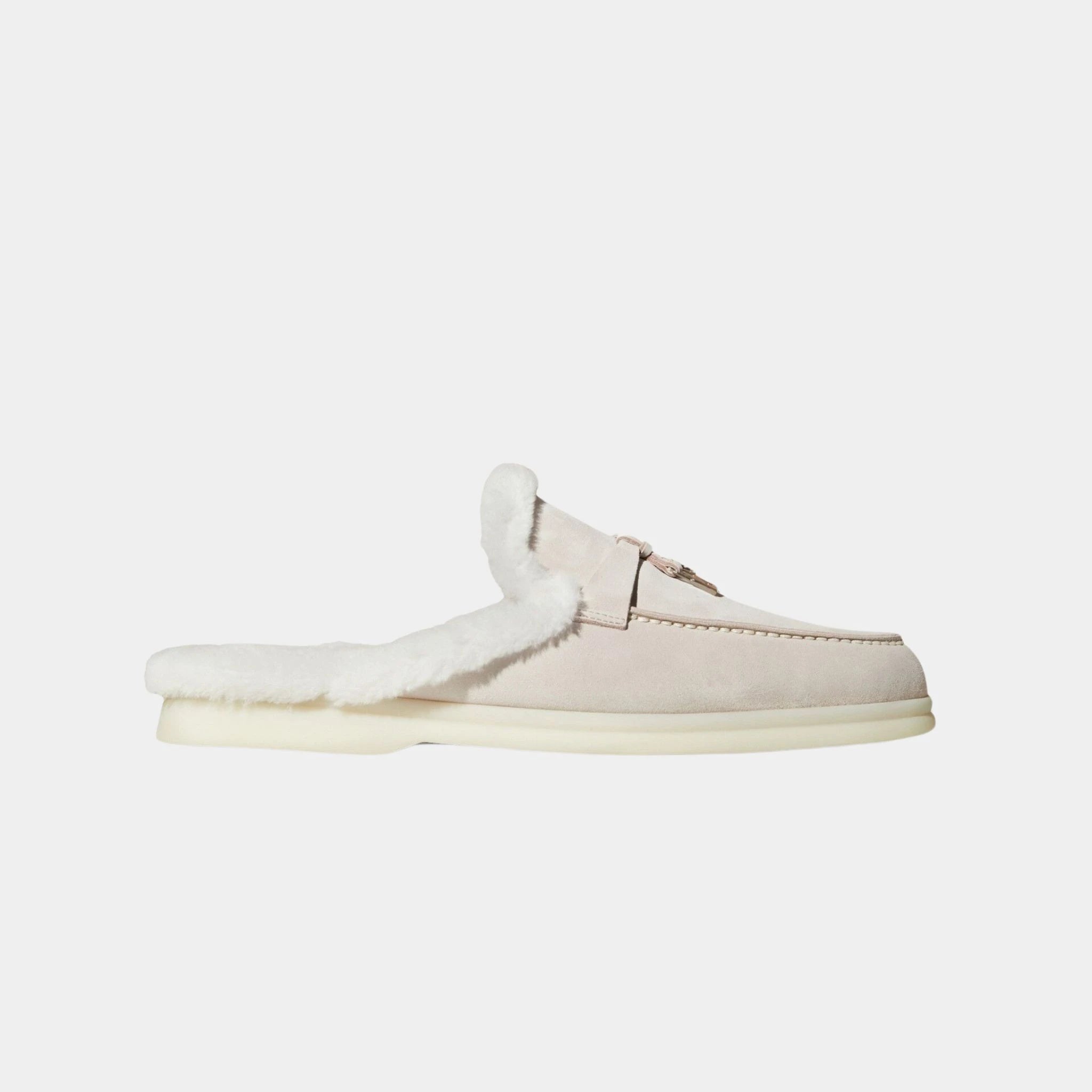 Charms Walk Babouche Suede Loafer With Soft Fur Lining