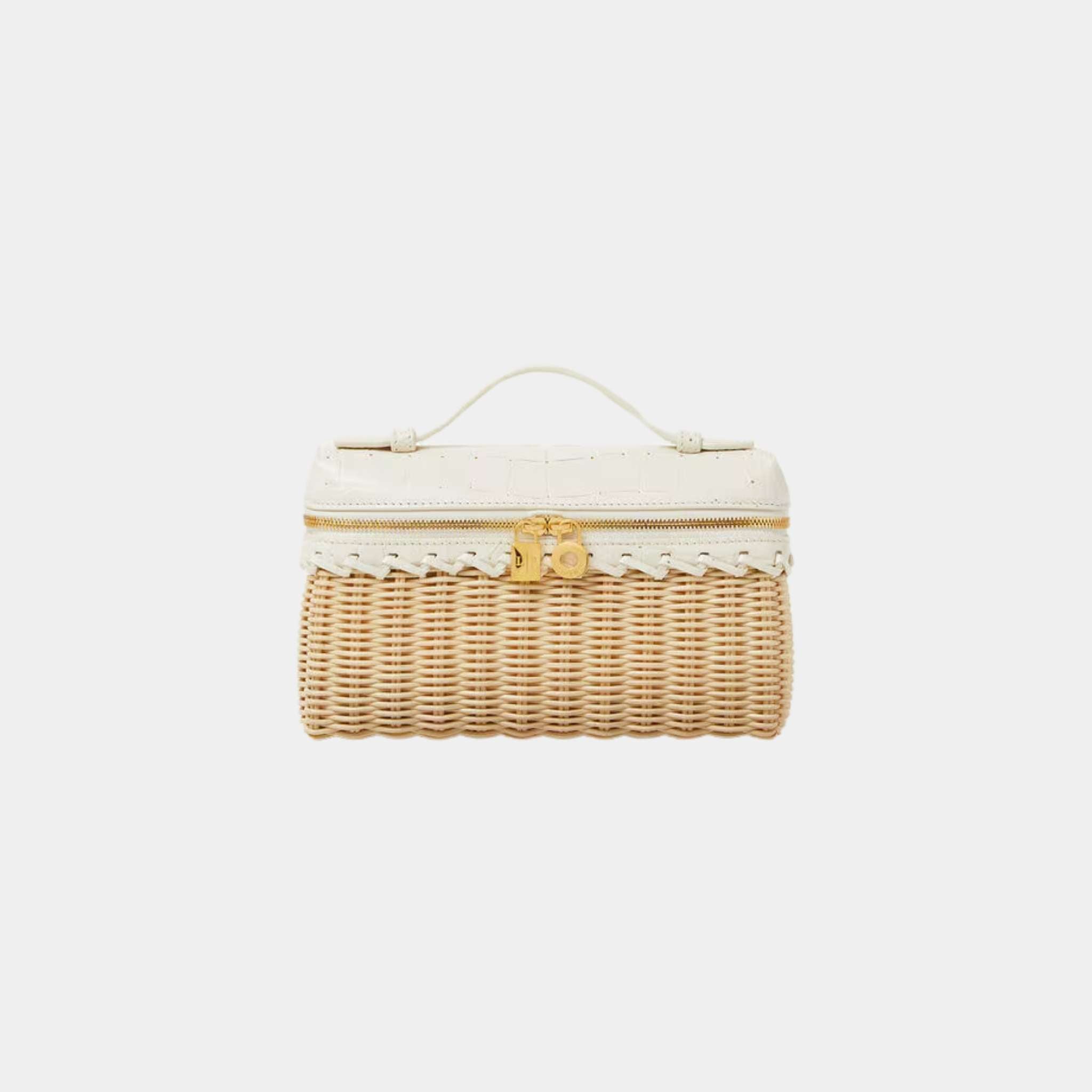 Extra Pocket L19 East-West Wicker in Alligator Leather