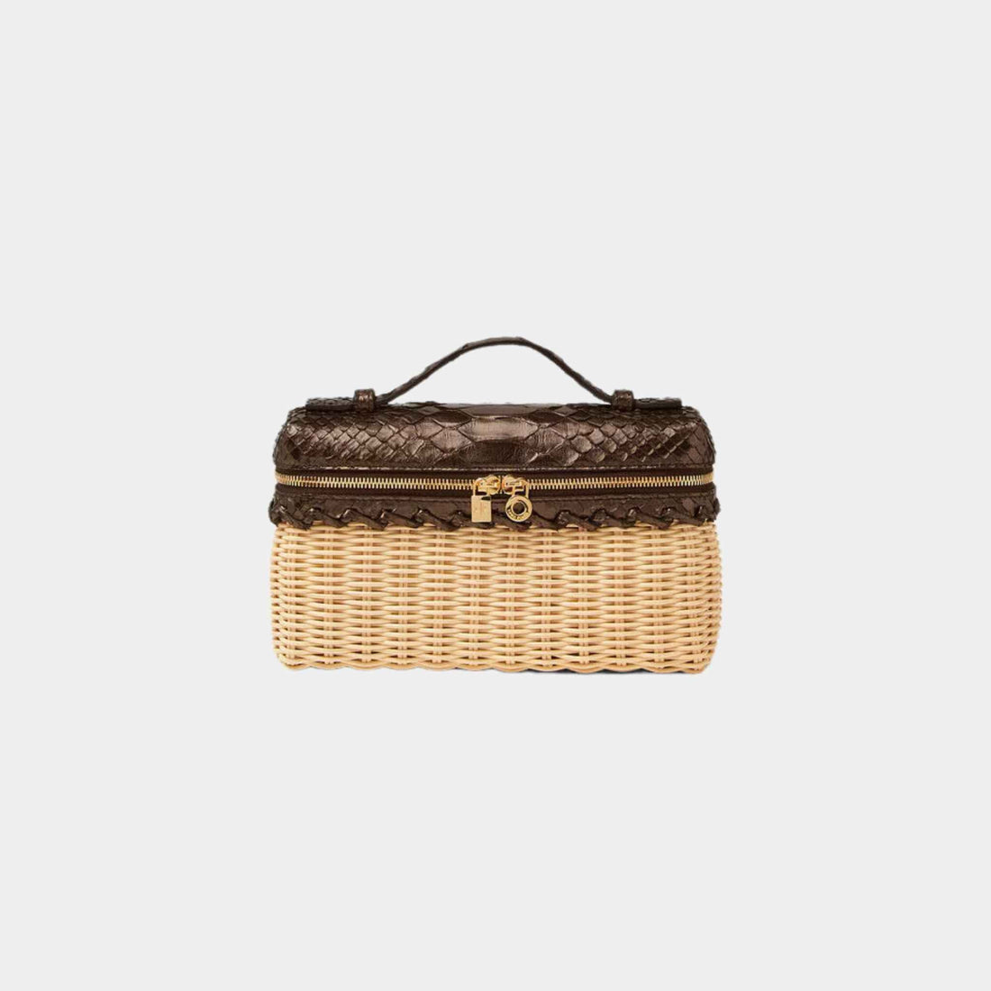 Extra Pocket L19 East-West Wicker in Python Leather