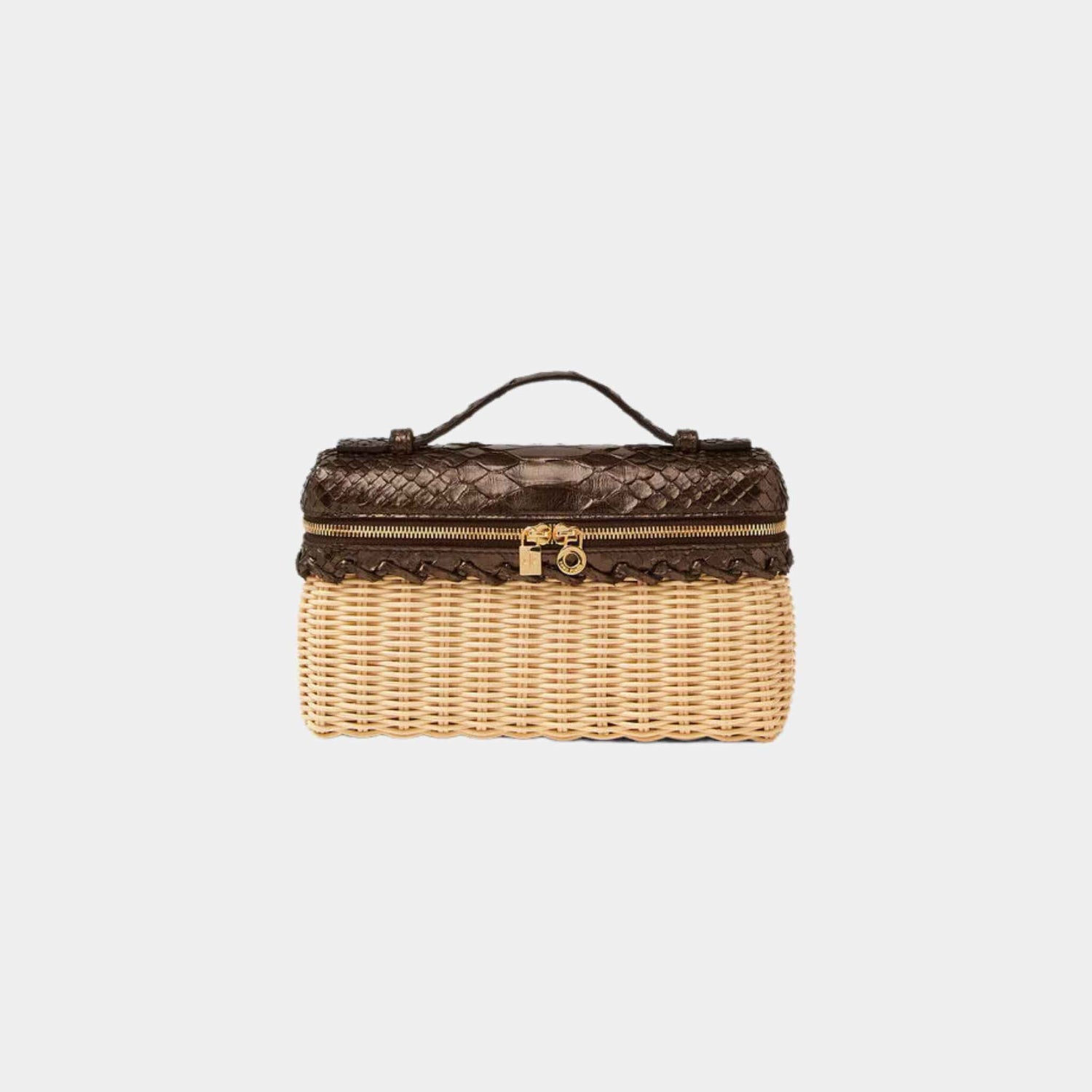 Extra Pocket L19 East-West Wicker in Python Leather