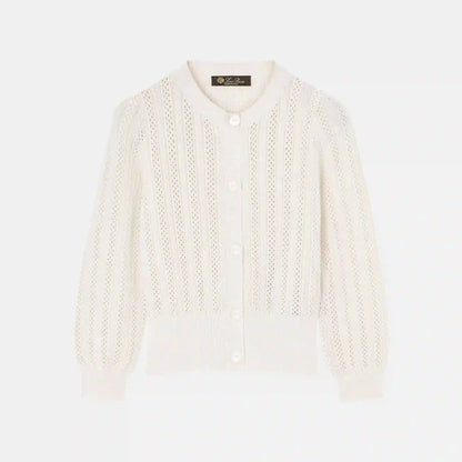 Kids Cherie Cardigan in Virgin Wool Silk Cashmere